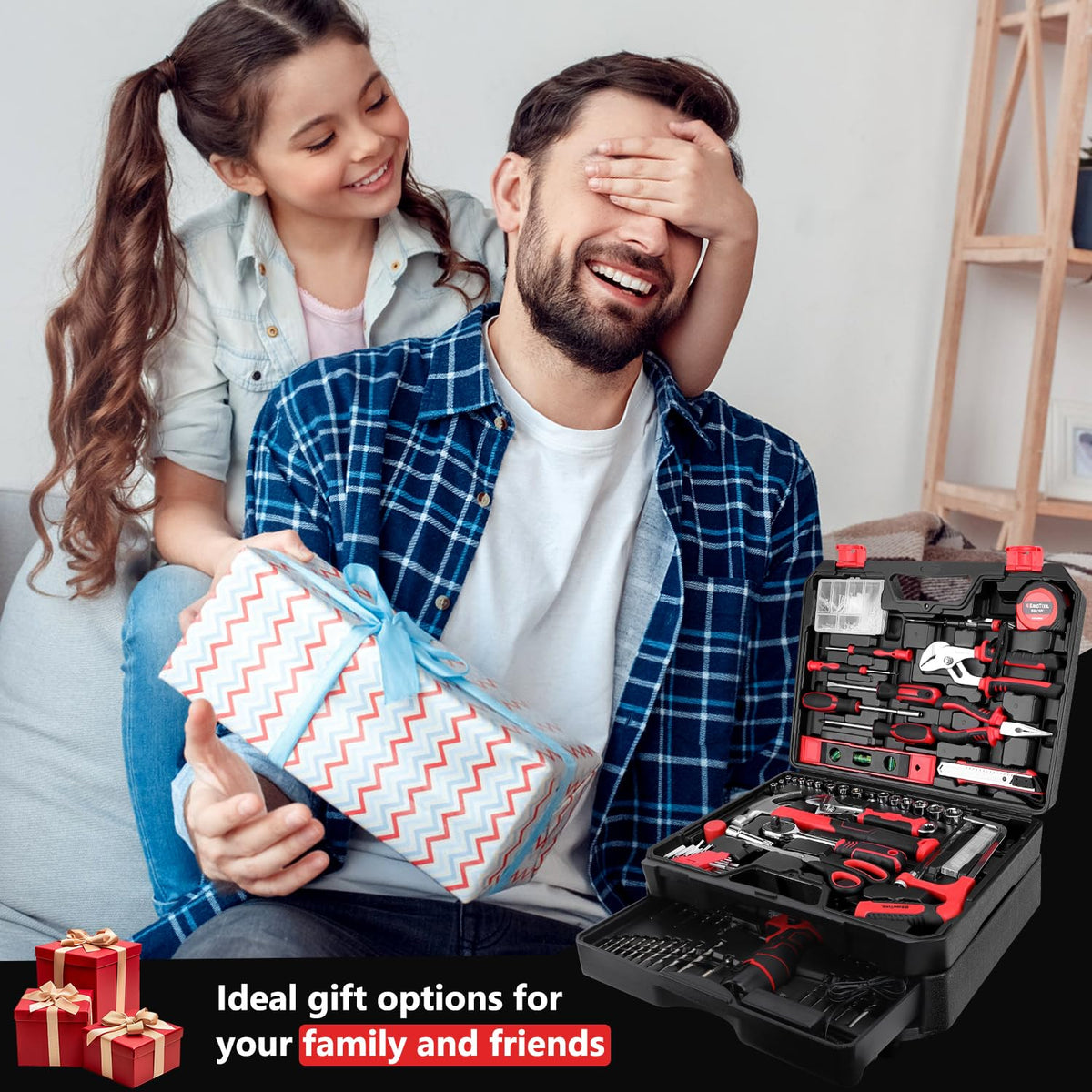 Ensemble d'équipements KINGTOOL 276 pièces doté de perceuse sans fil et boîte à équipements