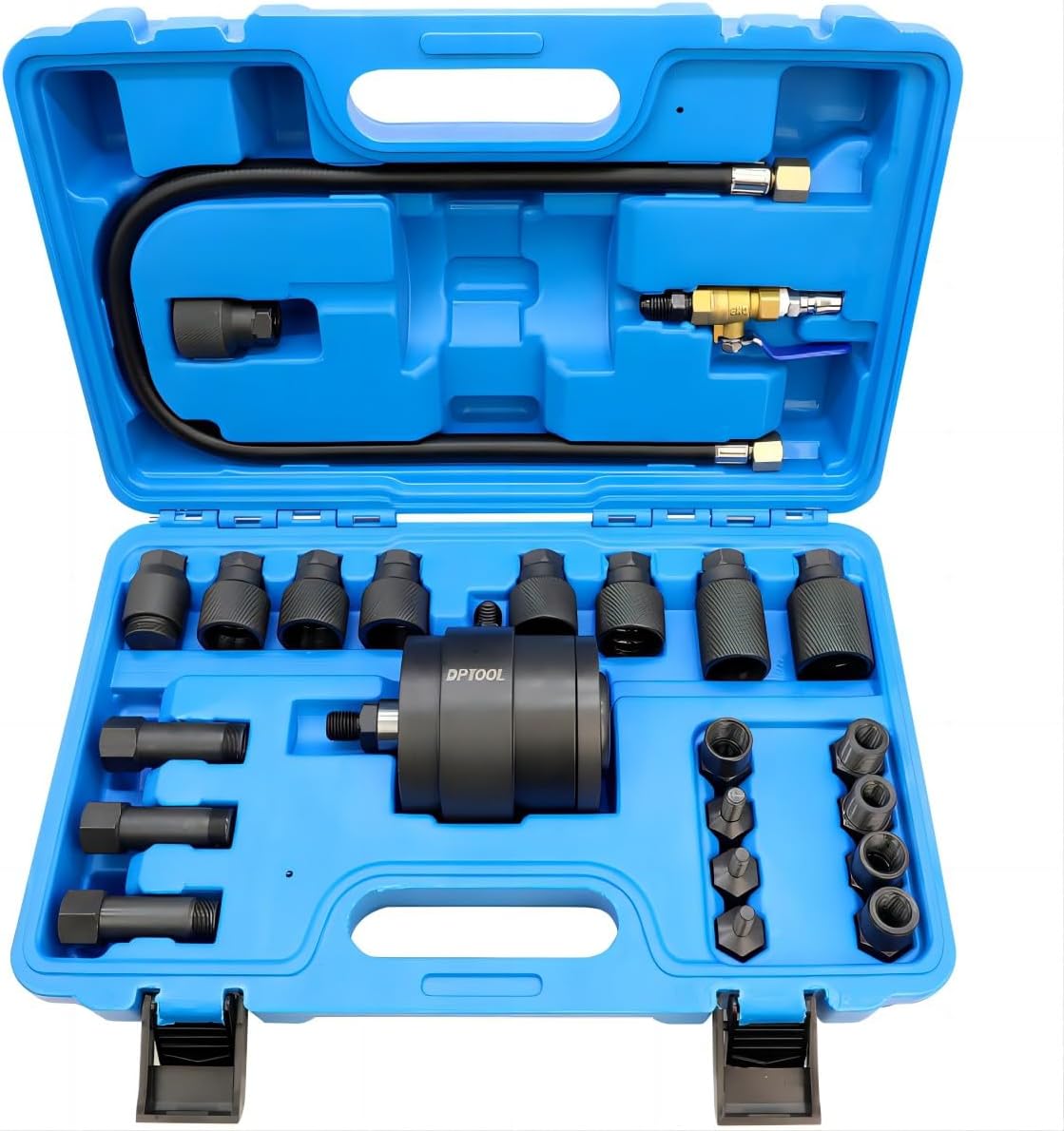 Kit d'extracteur d'injecteurs de carburant diesel pneumatique universel doté de outil à air comprimé, compatible doté de les moteurs diesel Mercedes-Benz, Bosch, Siemens, etc.