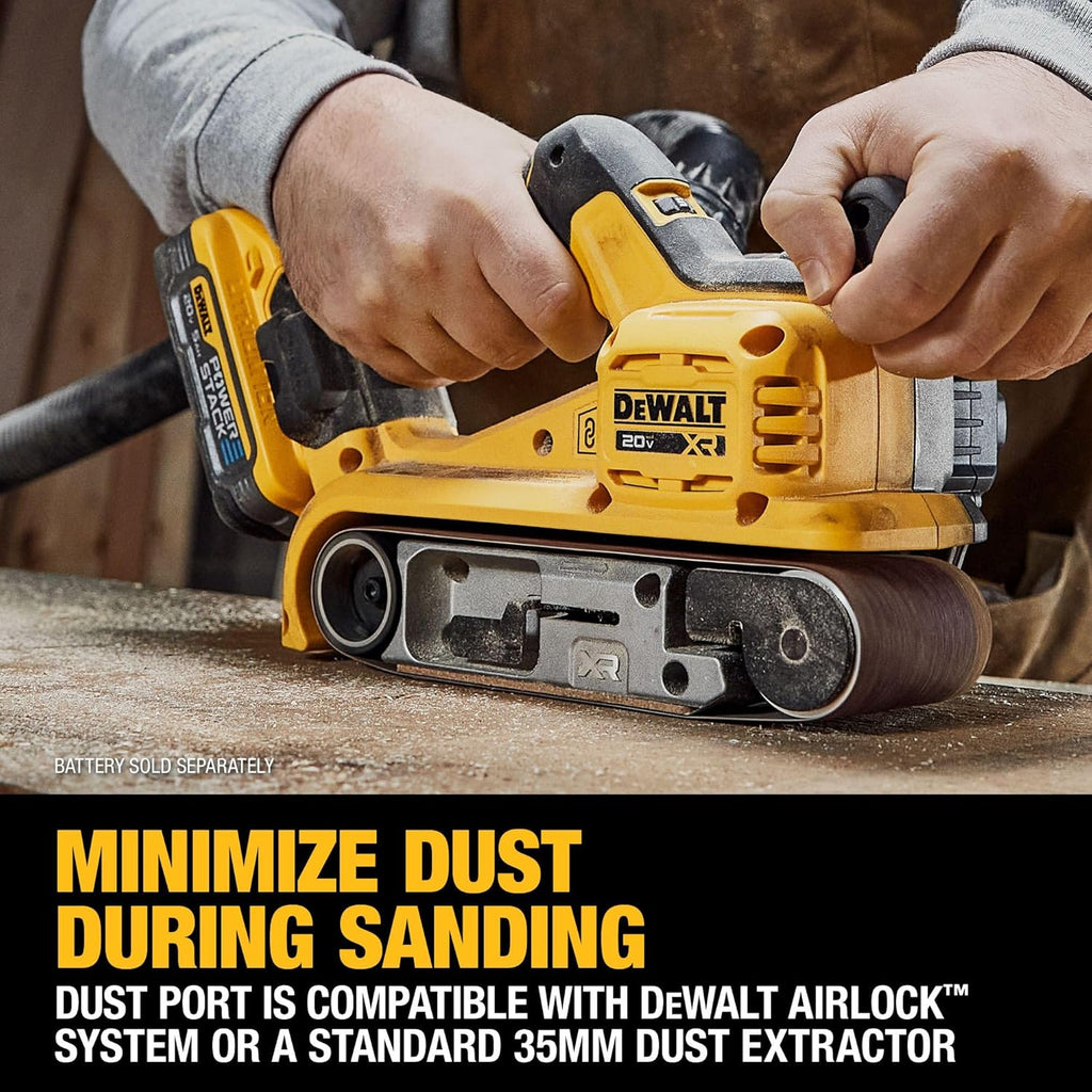 Ponceuse à bande DEWALT 20V MAX*, sans fil, sans balais, outil seul (DCW220B) – sélection pratique