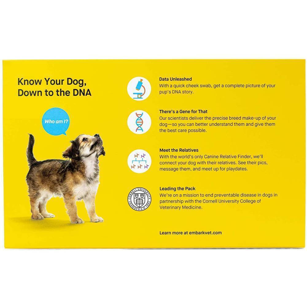 Test ADN destiné à chien Embark, kit d'identification de race