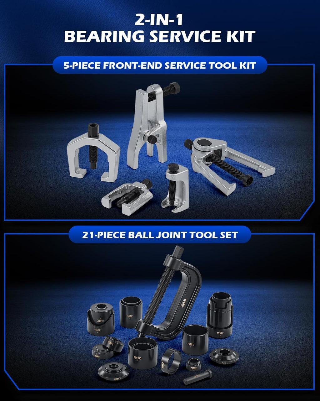 ensemble d'équipements destiné à rotules Orion Motor Tech, kit complet de 26 pièces destiné à l'extraction des rotules, comprenant une presse à rotule, un séparateur de rotule et un jeu d'équipements destiné à embouts de biellette de direction...