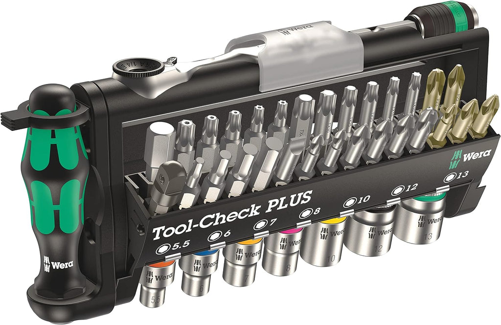 Ensemble de clés à cliquet Wera 056490 Tool-Check Plus doté de douilles - Métrique