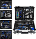 Coffret à outils pratiques Prostormer pour la maison, ensemble de 259 outils à main pour la maison avec coffret à outils robuste en aluminium, trousse à outils de base pour la maison, le camping-car, la voiture, l'atelier et plus encore.