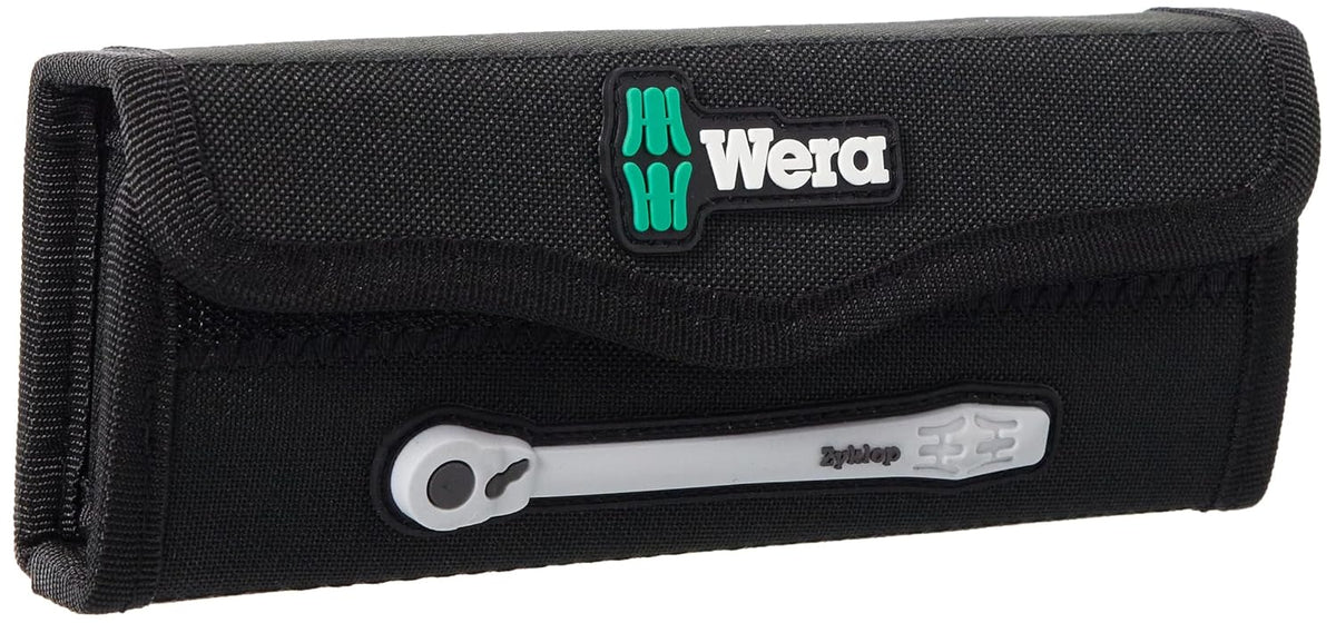 WERA 05004018001 8100 SA 8 Ensemble de cliquet métrique en métal Zyklop doté de levier de sélection, 28 pièces, entraînement 1/4