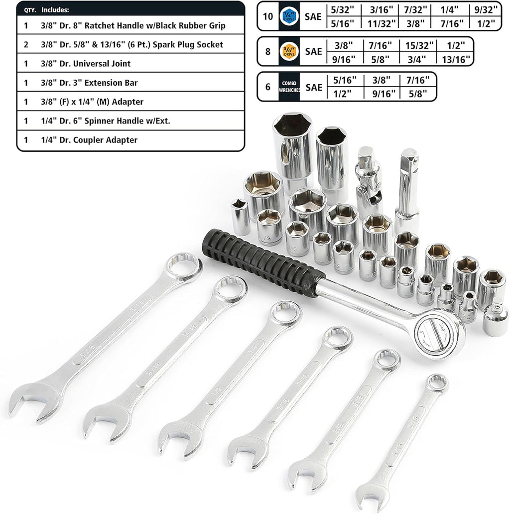 Coffret d'outils pratiques marins Great Neck MS125 de 125 pièces, cadeau pour homme, cadeau pour papa, haute visibilité, coffret à outils de bateau résistant à l'eau, accessoires et fournitures de bateau chromés antirouille