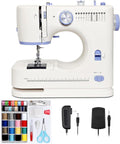 Machine à coudre destiné à débutants doté de 12 points intégrés, petite machine à coudre doté de kit d'accessoires, mini machine à coudre 2 vitesses (rapide et lente)
