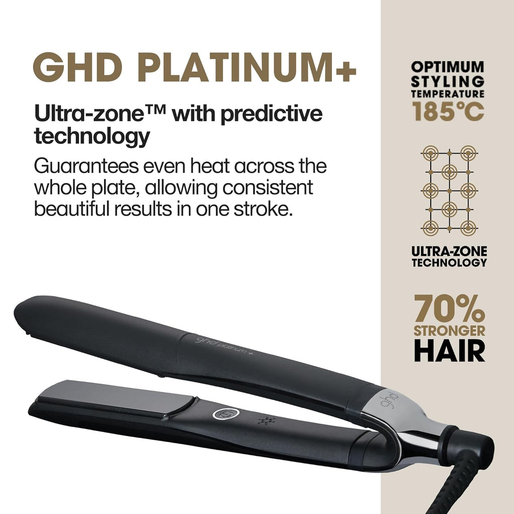 ghd Platinum+ Styler – 1 lisseur pour usage professionnel en céramique destiné à des cheveux plus forts, plus brillants et une meilleure protection de la couleur