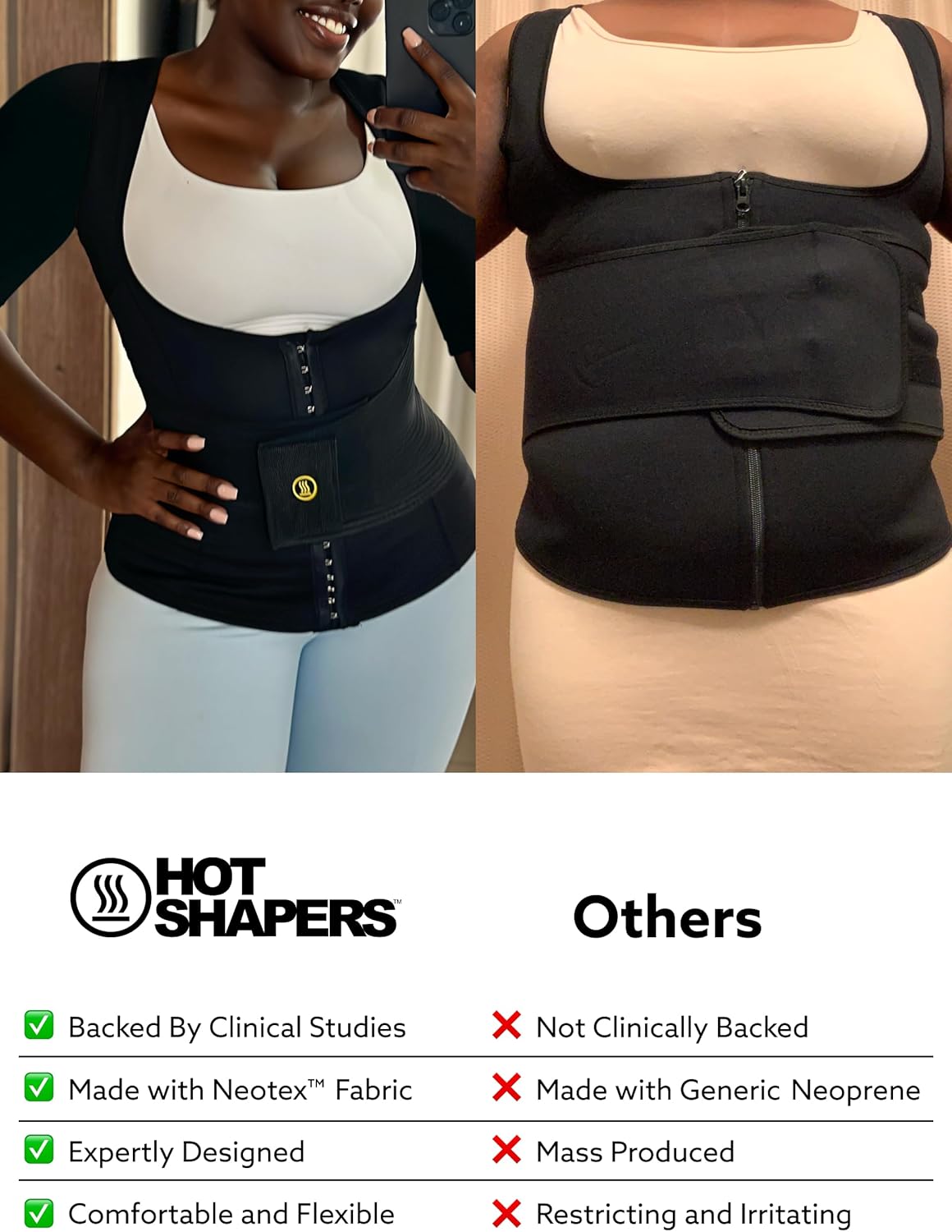 Ensemble de remodelage corporel HOT SHAPERS destiné à femmes doté de manches - Ceinture amincissante à manches et gaine destiné à un remodelage complet du corps
