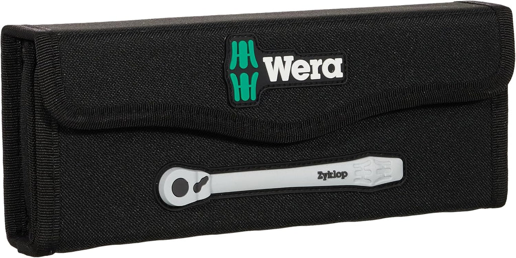 WERA 05004048001 8100 SB 8 Ensemble de cliquet métrique en métal Zyklop doté de levier de sélection, 29 pièces, entraînement 3/8