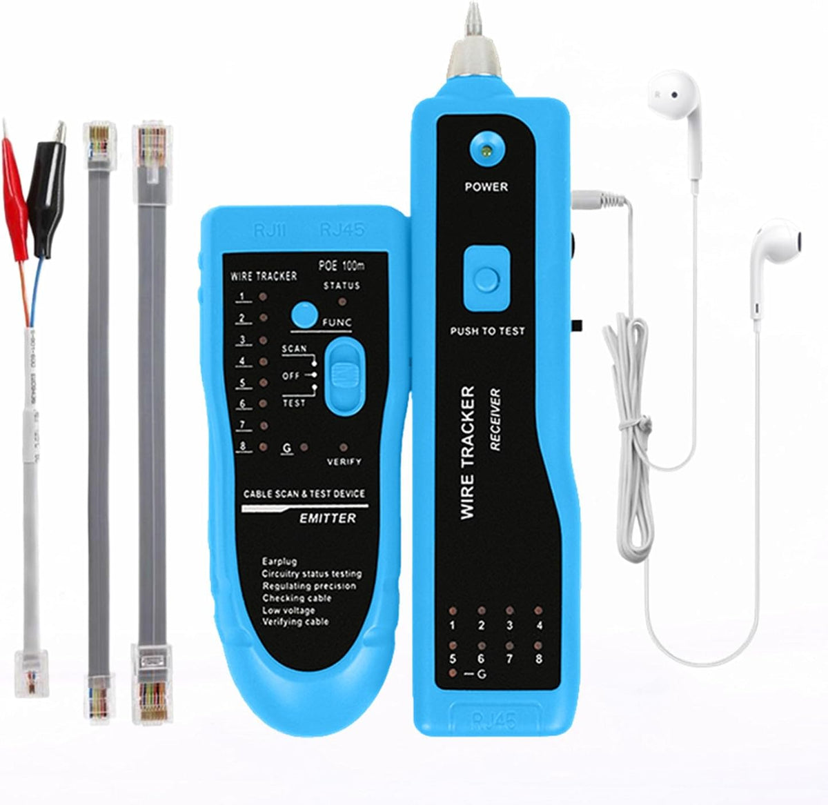 ensemble d'équipements réseau Gaobige, outil de sertissage Cat6 Cat5e Cat5, ensemble d'équipements de sertissage RJ45, pince à sertir RJ45 traversante, outil de suivi des câbles, outil de perforation 110/88, connecteurs traversants Cat6