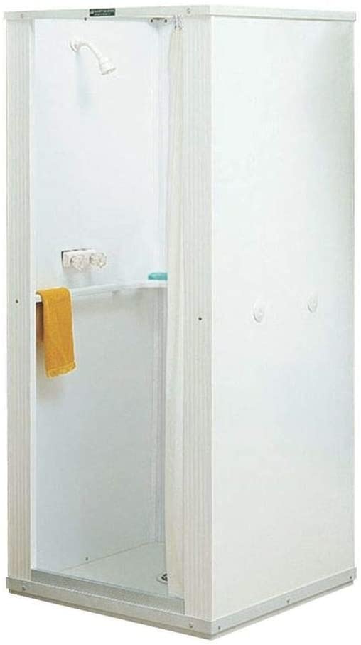 Ensemble de cabine de douche portable et compacte destiné à maison mobile, 81 cm x 81 cm