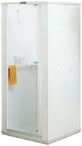 Ensemble de cabine de douche portable et compacte destiné à maison mobile, 81 cm x 81 cm