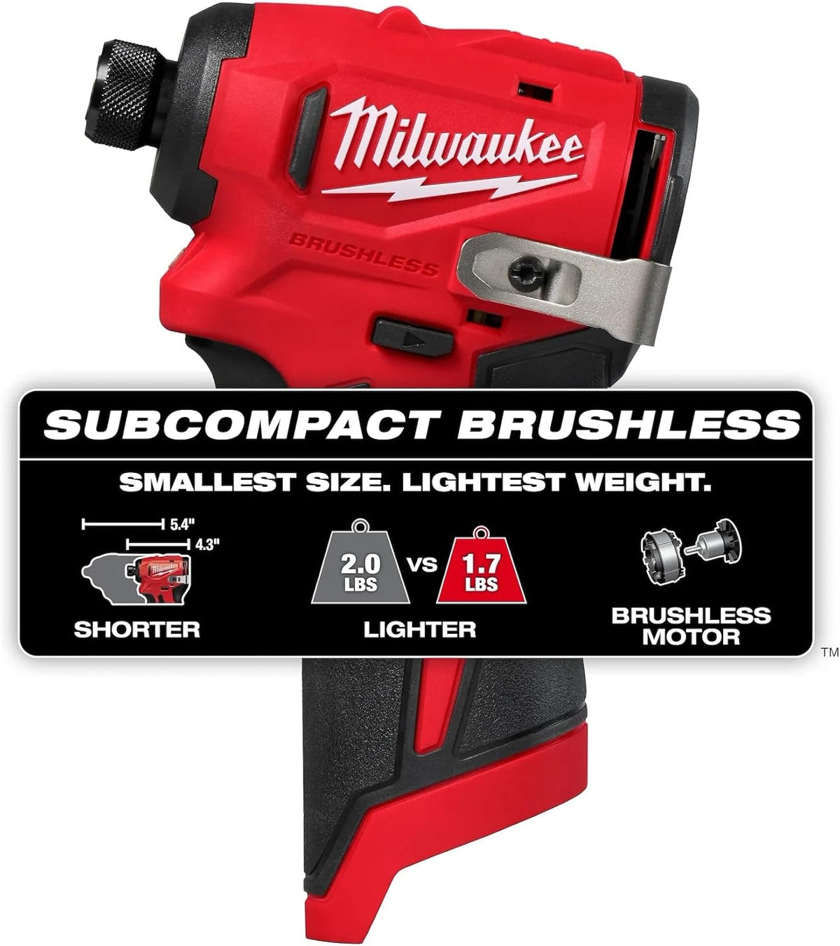 Visseuse à chocs hexagonale subcompacte sans balais Milwaukee M12 (outil seul) – sélection pratique