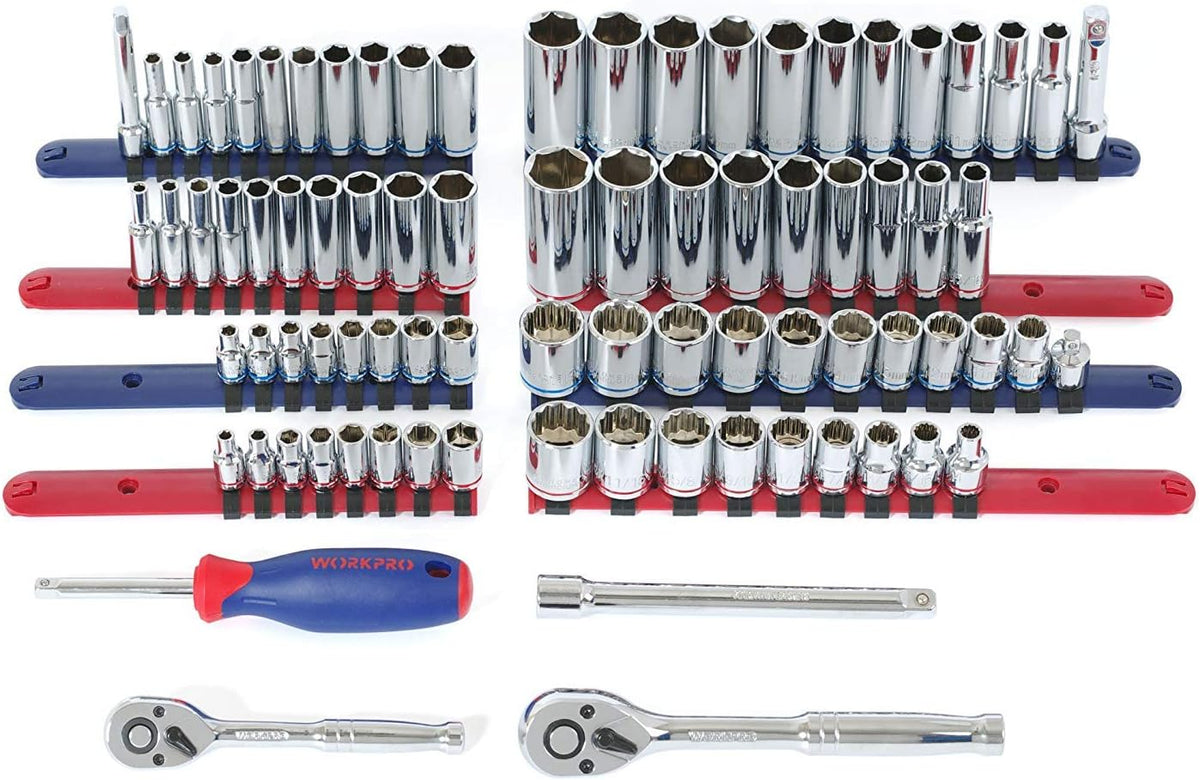 Mallette d'équipements de réparation domestique WORKPRO 322 pièces doté de sac de transport - équipements à main de base destiné à la maison
