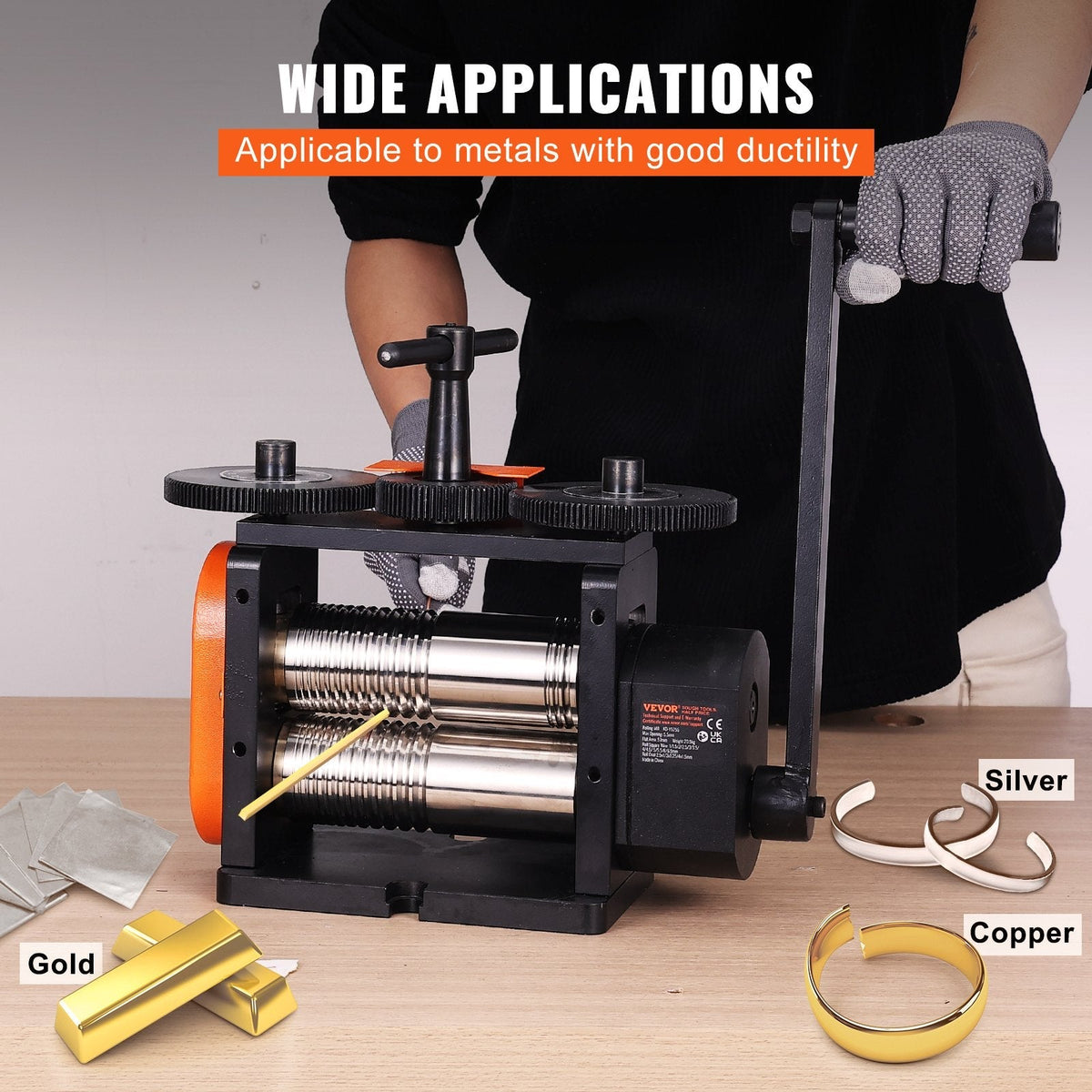 Laminoir Vevor, machine à bijoux 3 en 1 multifonction, largeur max. 57 mm, neuf – sélection pratique