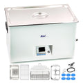 Bain-marie de laboratoire ZKI 20L, bain-marie thermostatique de laboratoire 1500W, précision ±0,2°C et résolution 0,1°C, 14 modules chauffants à répartition uniforme de la chaleur, kit de 9 pièces destiné à une utilisation en laboratoire...