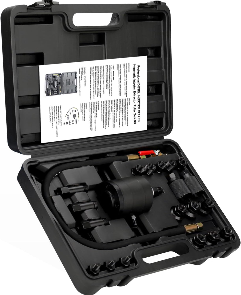 Kit d'extracteurs d'injecteurs pneumatiques compatible doté de les moteurs diesel (23 pièces)
