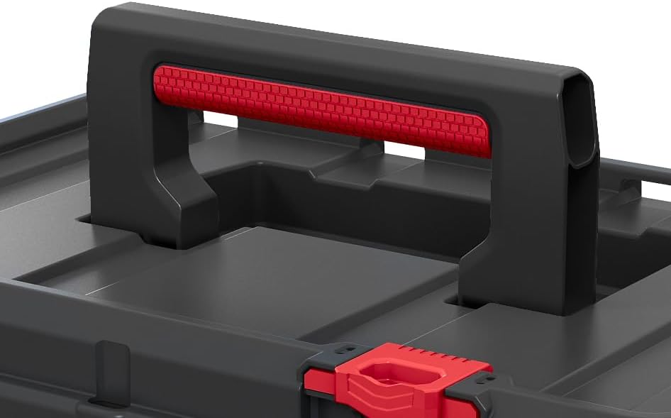 Boîte à équipements modulaire Keter Stack n' Roll, empilable, légère, durable, résistante à l'eau, noire